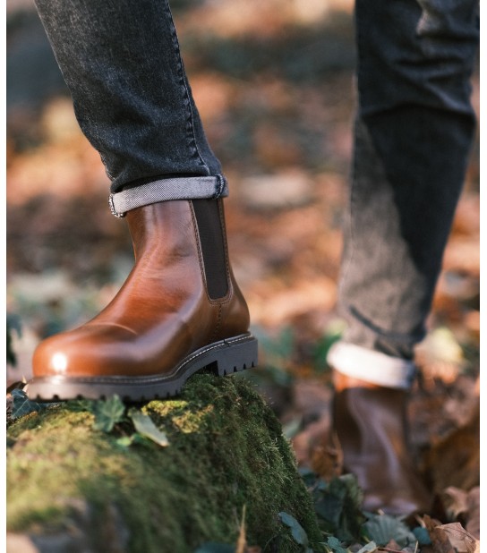 Chelsea Boots Honey 100% cuir - Héritage Farmer | GSF